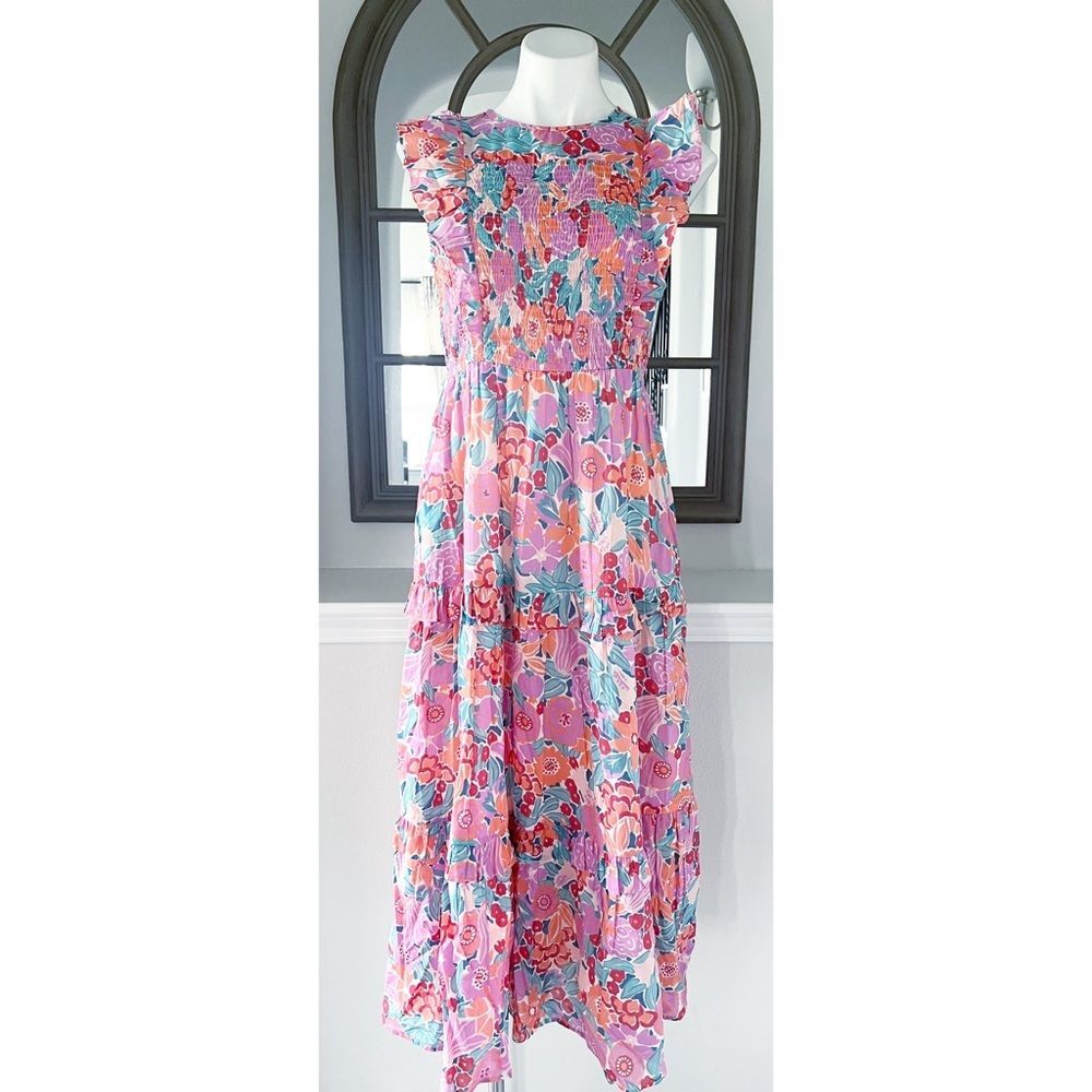 Banjanan Iris Floral Maxi Dress in Dawn, NWT, Size L - Picture 10 of 14
